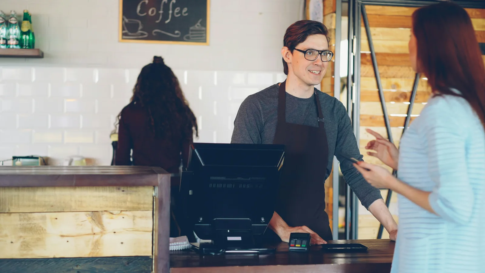 Coffee shop card payment