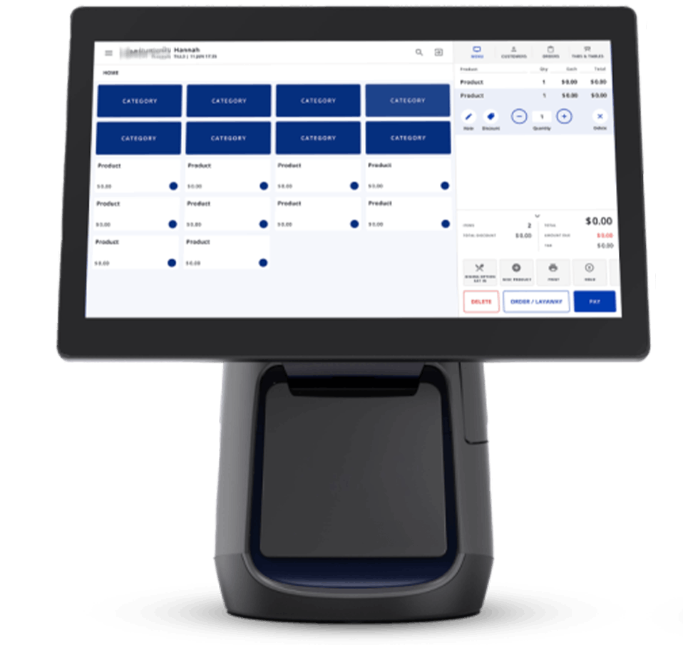 Countertop single screen till